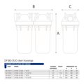 Фільтр-колба DP BIG DUO TS (прозора) 1" IN (пластик) 10" 45°C 8,3 bar KIT — фото