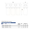 Фільтр-колба DP BIG TRIO TS (прозора) 1" IN (пластик) 10" 45°C 8,3 bar KIT — фото