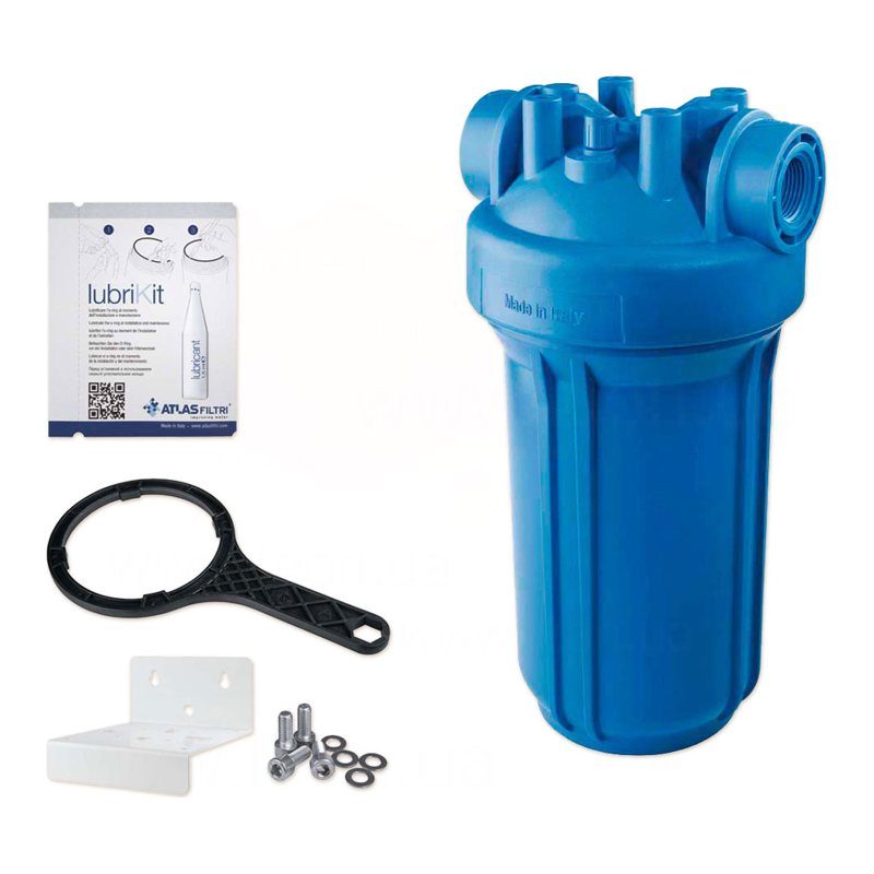 Фільтр-колба DP BIG AB (блакитна) 1" IN (пластик) 10" 45°C 8,3 bar KIT