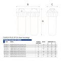 Фільтр-колба DUPLEX PLUS 3P 1" (латунь) 10" (senior) BFO SX TS 45°C 8 bar — фото