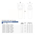Фільтр-колба антимікробна DP MONO SANIC 1" OT (латунь) 10" 45°C 8 bar KIT — фото