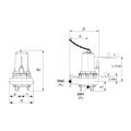 Calpeda GKA4 100-38D-0125L — схема та розміри