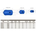 Zilmet ULTRA-PRO 50 л горизонтальний — таблиця розмірів