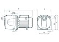 NPO JEX 750 — креслення з розмірами