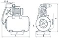 NPO Насосна станція AUQB60/1L mini — креслення з розмірами