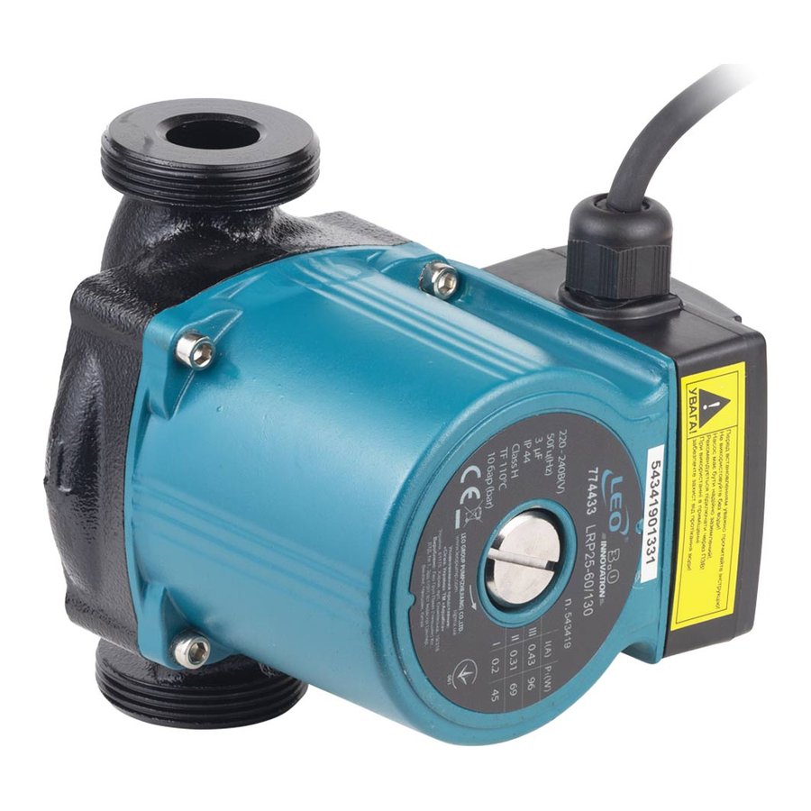 Насос циркуляційний 96Вт Hmax 6м Qmax 58л/хв діам. 1 1/2" 130мм+гайки діам. 1" LRP25-60/130 (774433)