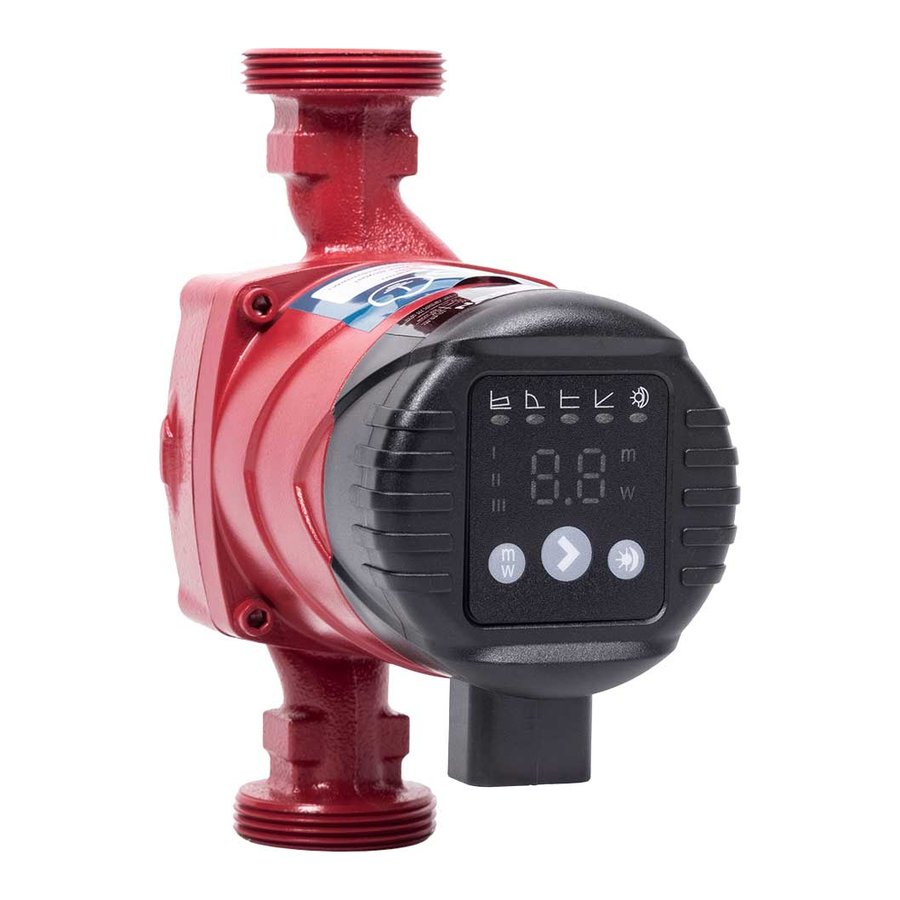 Насос циркуляційний енергозберігаючий 10-45Вт Hmax 6м Qmax 52л/хв діам. 1 1/2" 180мм + гайки діам. 1" (774353)