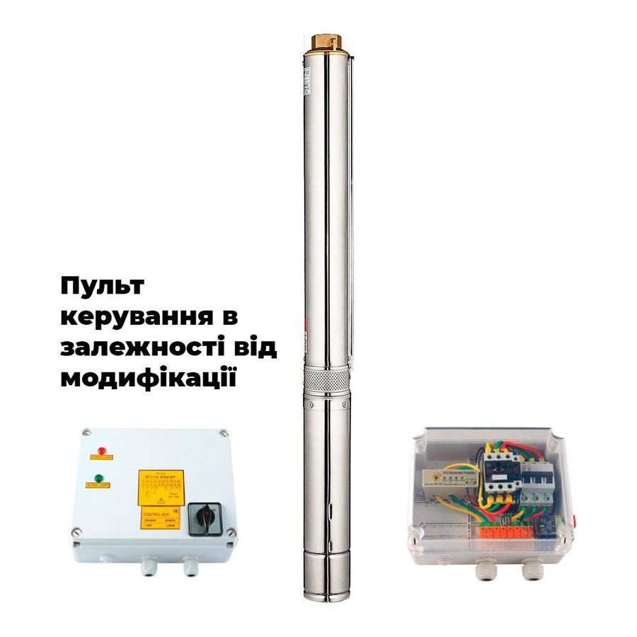 Насос відцентровий 400В 4.0кВт H 245(163)м Q 140(100)л/хв d 102мм (з 3х ЧАСТИН) 4SD6/34 (7771473)