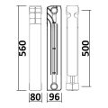 QUEEN THERM Радиатор биметаллический 500/96 (секция)