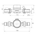 ECOSTAR Счетчик холодной воды DN15 1/2" L110 E-C 2,5